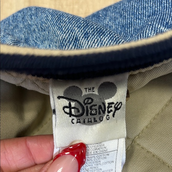 Disney Denim Bomber Jacket with Cream Sleeves - Picture 3 of 5